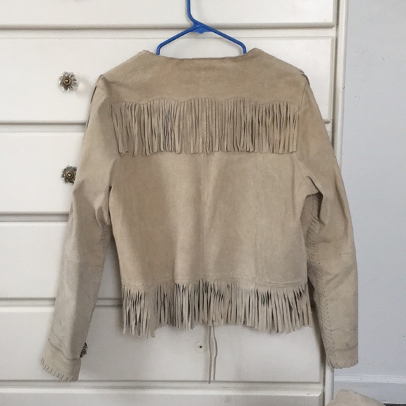 70’s Genuine Nubuck Leather fringe Jacket - Picture 2 of 2